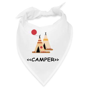 camping biwak outdoor zelten - Bandana - Weiß - Vorne