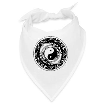 Yin Yang Delfine - Bandana - Weiß - Vorne