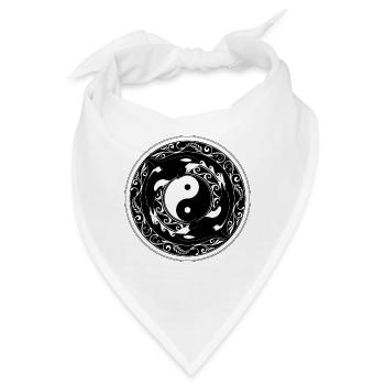 Yin Yang Orcas - Bandana - Weiß - Vorne