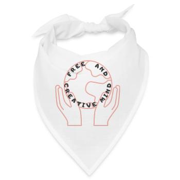 Frei und kreativ im Denken. - Bandana - Weiß - Vorne