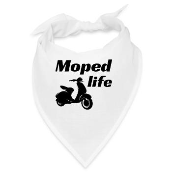 Roller Fahrer Scootering Motorrad Moped Bike - Bandana - Weiß - Vorne