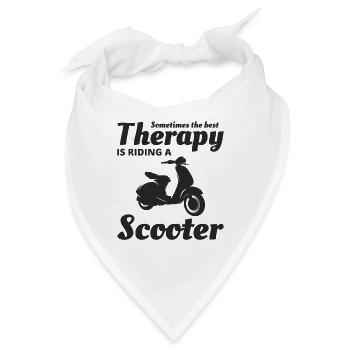 Roller Fahrer Scootering Motorrad Racer Fahrt - Bandana - Weiß - Vorne