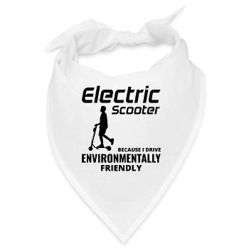 Elektroroller Fahrer Motorisierter E-Scooter - Bandana - Weiß - Vorne
