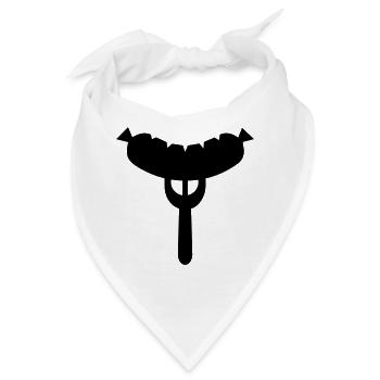 Wurst Gabel - Bandana - Weiß - Vorne