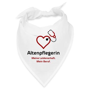 Altenpflegerin - Bandana - Weiß - Vorne