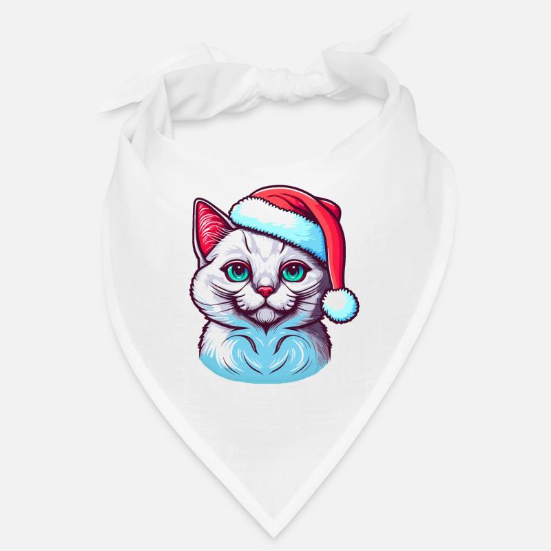 Gorgeous Winter cat digital illustration for all Bandana