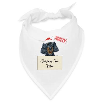 Weihnachtsbaum Umschubser Gordon Setter - Bandana - Weiß - Vorne