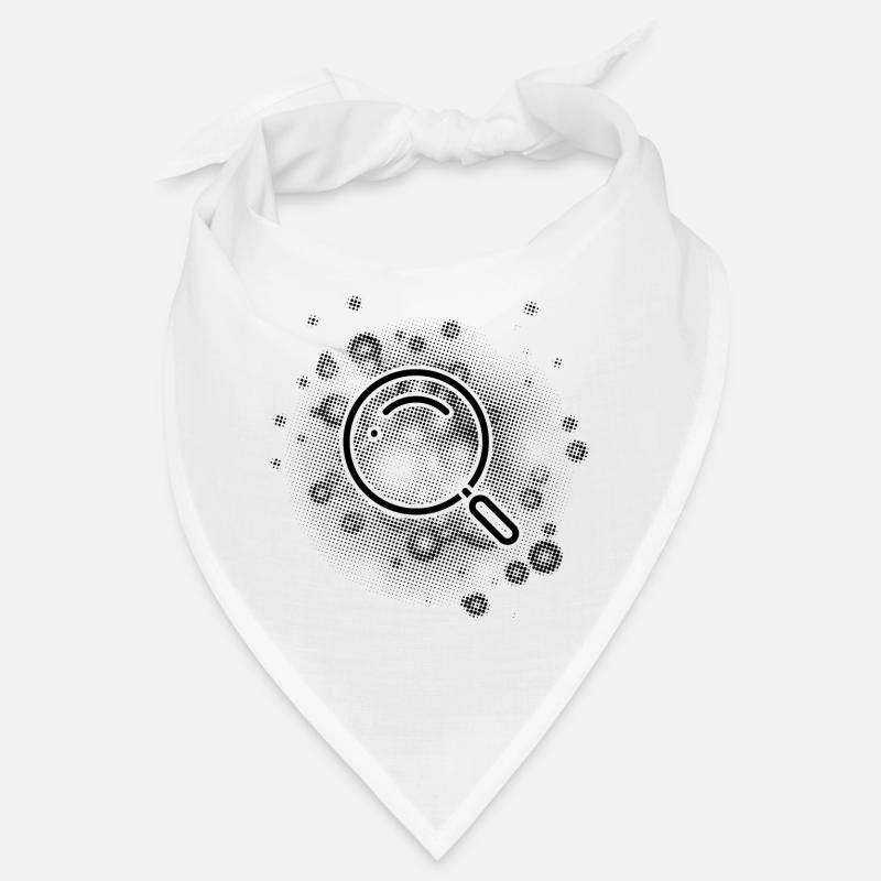 Magnifying glass with dots background Bandana