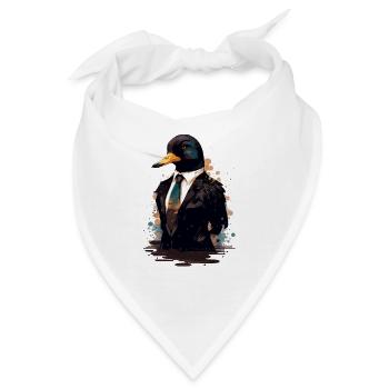 Ente trägt Kleidung - Bandana - Weiß - Vorne
