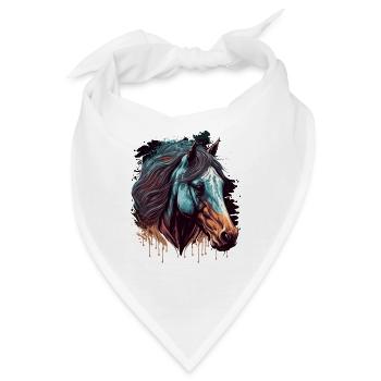 Kunstwerk für Pferde - Bandana - Weiß - Vorne