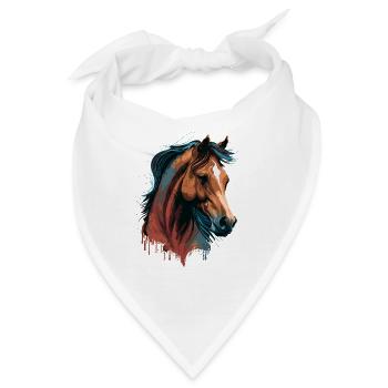 Kopf einer Stute - Bandana - Weiß - Vorne