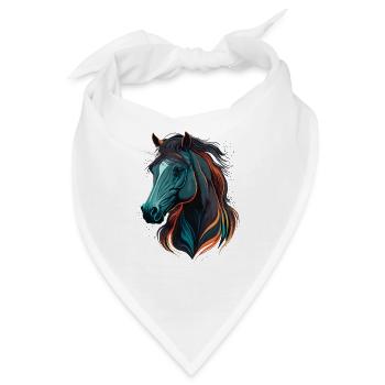 Morgan Pferdekopf - Bandana - Weiß - Vorne