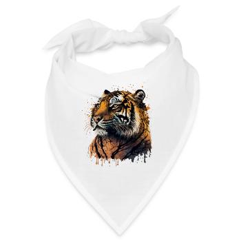 Tiger-Kunstwerk - Bandana - Weiß - Vorne