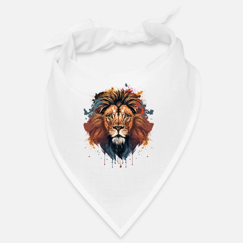 Visage de lion coloré Bandana