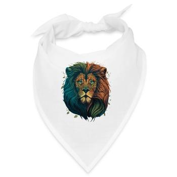 Löwe im Dschungel - Bandana - Weiß - Vorne