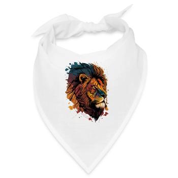 Löwe ist der König des Tierreichs - Bandana - Weiß - Vorne