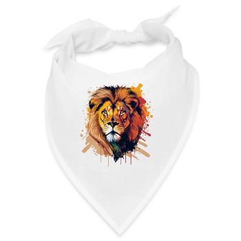 Tierkopf - Bandana - Weiß - Vorne