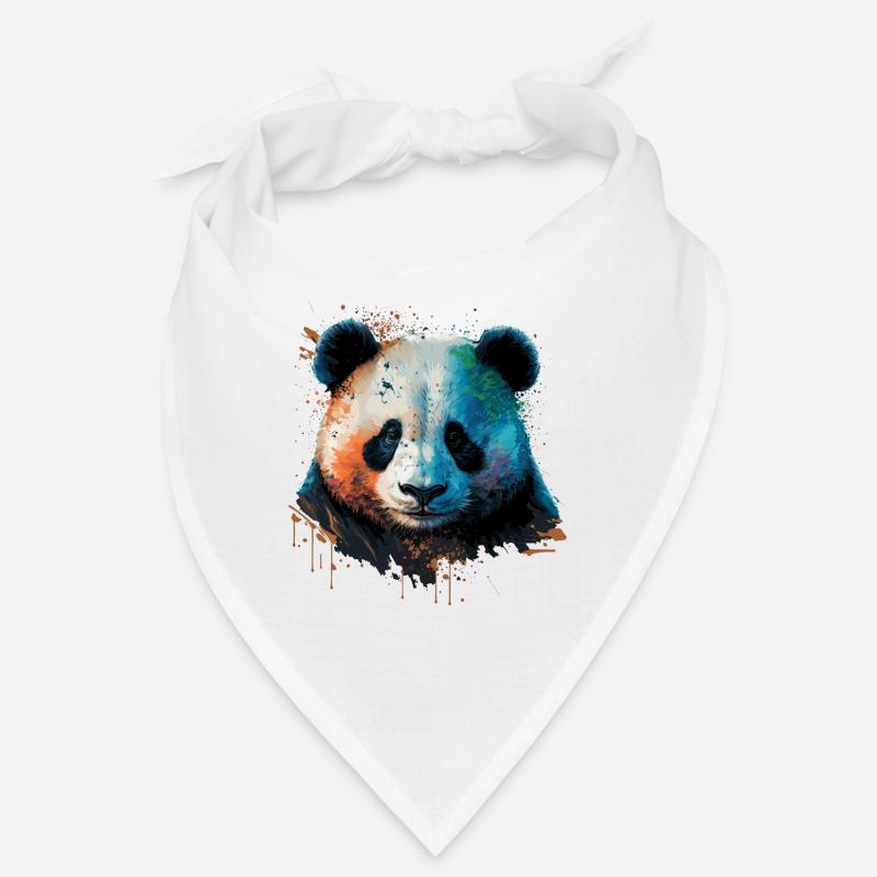 Illustration colorée de panda Bandana