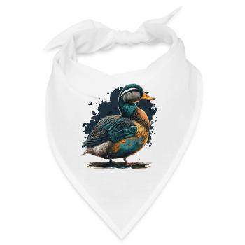 Entenillustration - Bandana - Weiß - Vorne