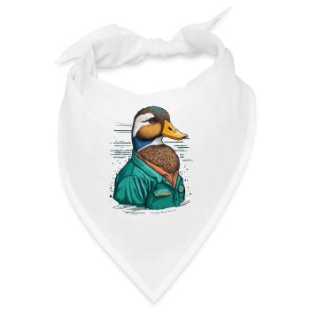Herzog mit Kleidung - Bandana - Weiß - Vorne