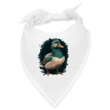 Entenjäger - Ente - Bandana - Weiß - Vorne