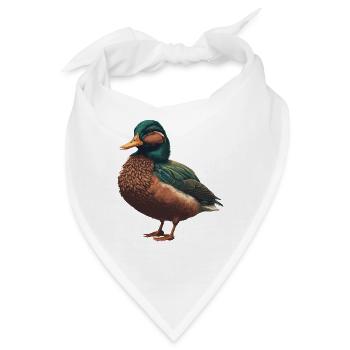 Detaillierte Ente - Bandana - Weiß - Vorne