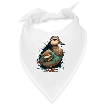 Ente für Entenliebhaber - Bandana - Weiß - Vorne