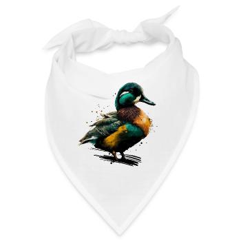 Farbige Ente - Bandana - Weiß - Vorne