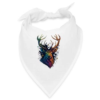 Hirsch - Bandana - Weiß - Vorne