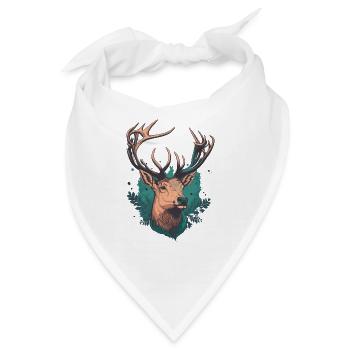 Hirschjagd Liebhaber - Bandana - Weiß - Vorne