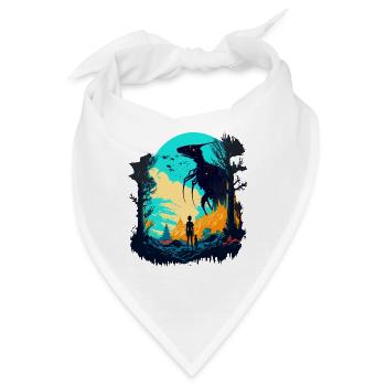 Rebellischer Alien - Bandana - Weiß - Vorne