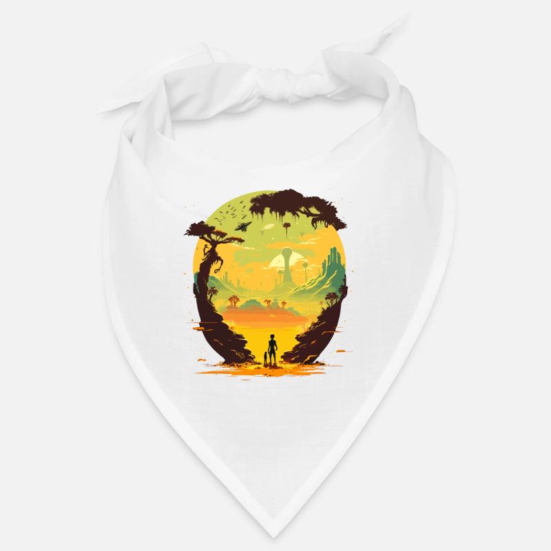 Monde extraterrestre jaune Bandana