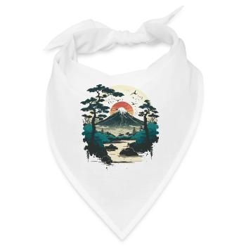 Japanische Meditation - Bandana - Weiß - Vorne