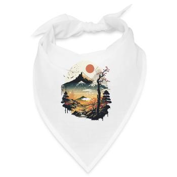Japanischer Ventilator - Bandana - Weiß - Vorne