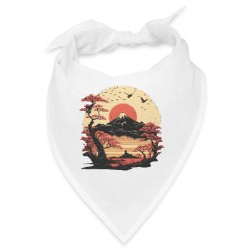 Japanisches Kunstwerk - Bandana - Weiß - Vorne