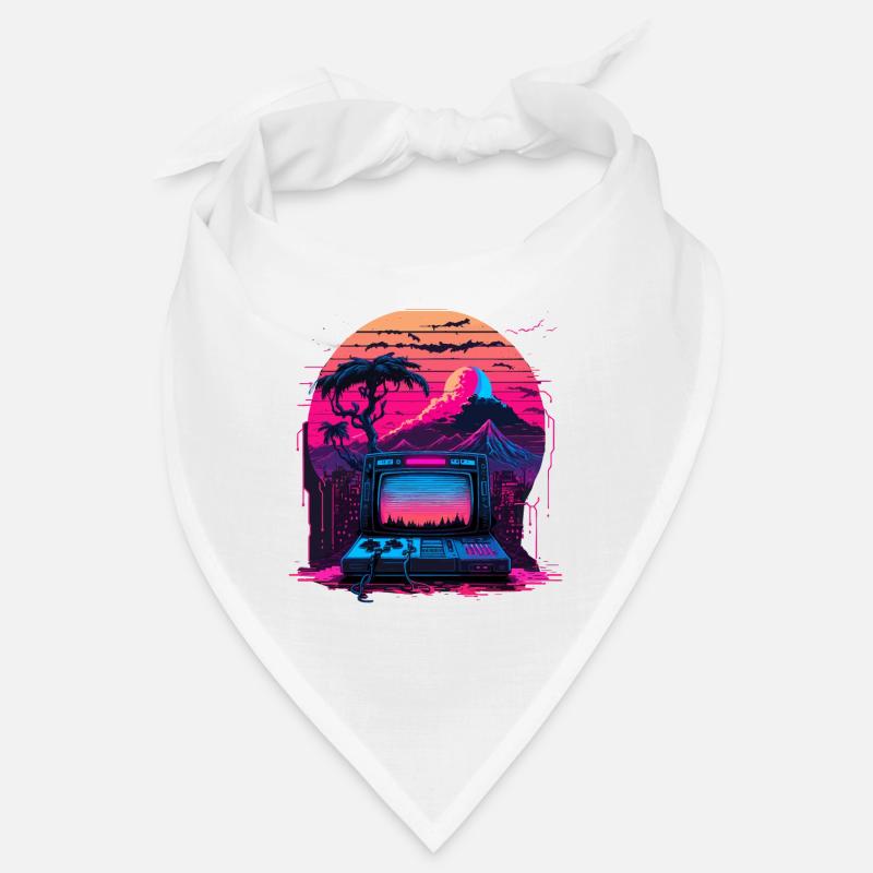 Vaporwave Computer Bandana