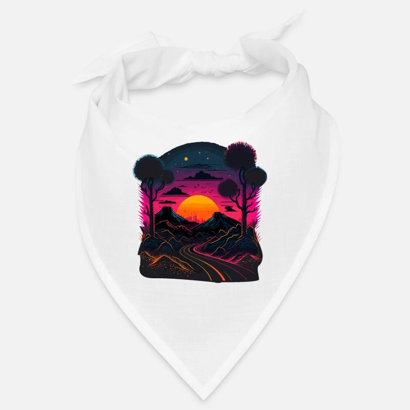 Synthwave Artwork Bandana