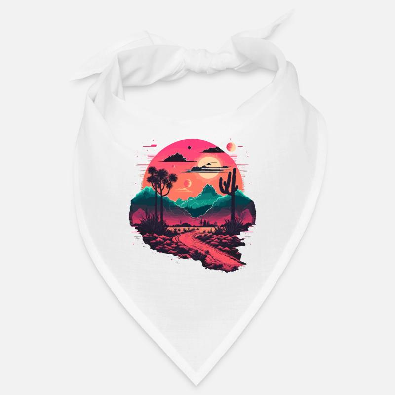 Montagnes Synthwave Bandana