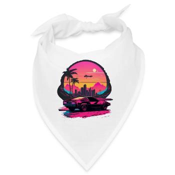 Tokio Stadt bei Nacht - Bandana - Weiß - Vorne