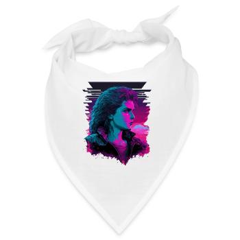 80er Mädchen - Bandana - Weiß - Vorne