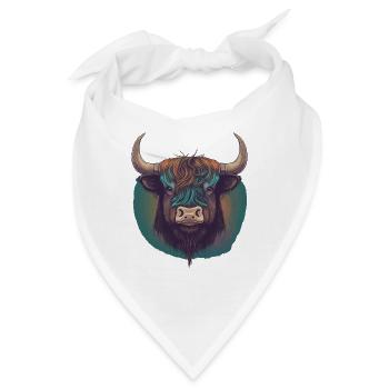 Tibetischer Yak - Bandana - Weiß - Vorne
