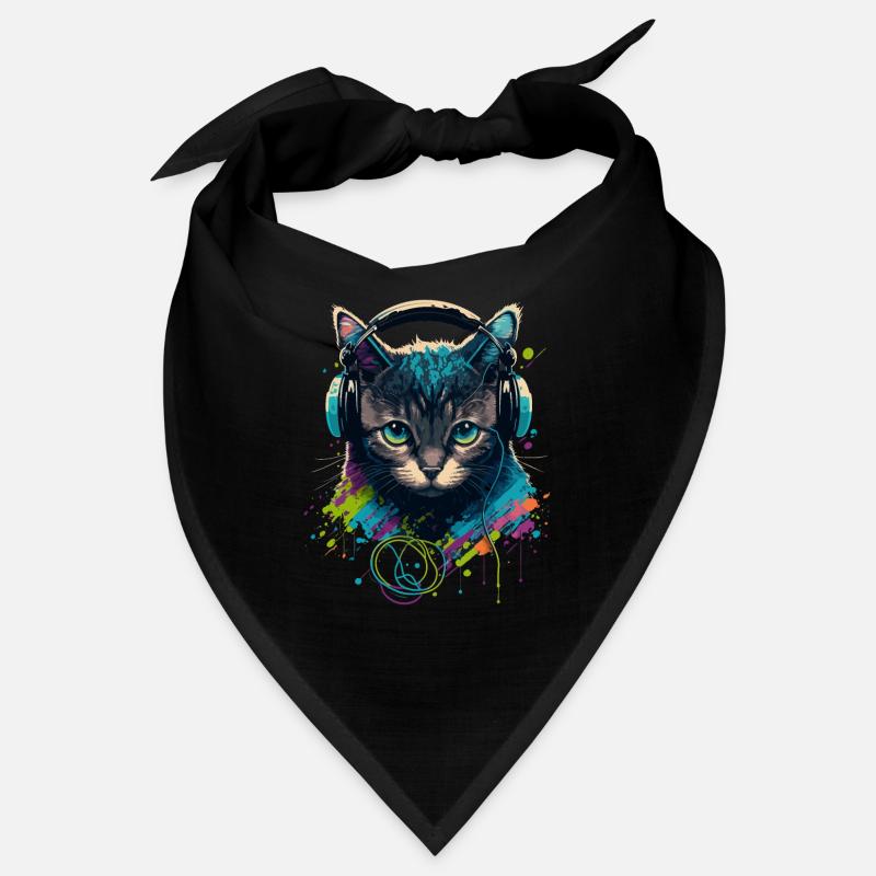 Chat et mélomane Bandana
