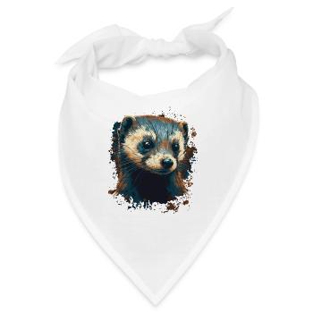Frettchenbesitzer - Bandana - Weiß - Vorne