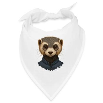 Ferrent mit Kleidung - Bandana - Weiß - Vorne