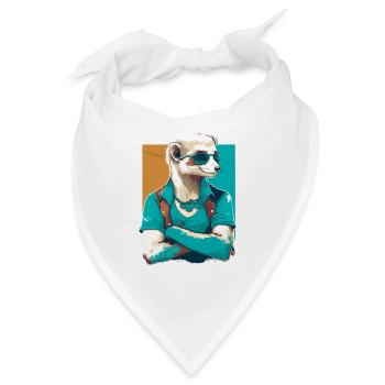 Frettchen Dude - Bandana - Weiß - Vorne