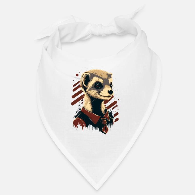 Frettchen mit Krawatte Bandana