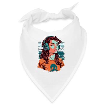 Lo-Fi Mädchen - Bandana - Weiß - Vorne