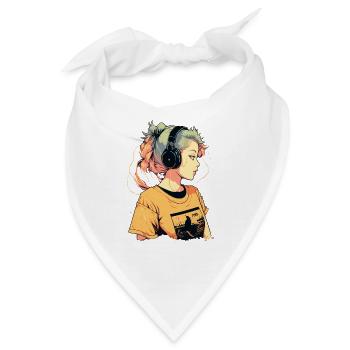 Chill Music Girl - Bandana - Weiß - Vorne