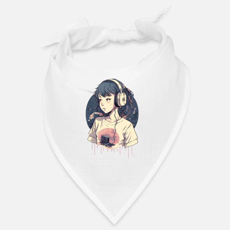 Kawaii Anime Mädchen Bandana