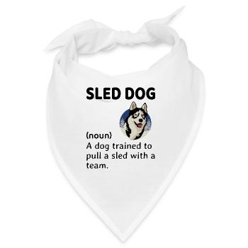 Husky Schlitten Hunderennen Alaskan Racers - Bandana - Weiß - Vorne